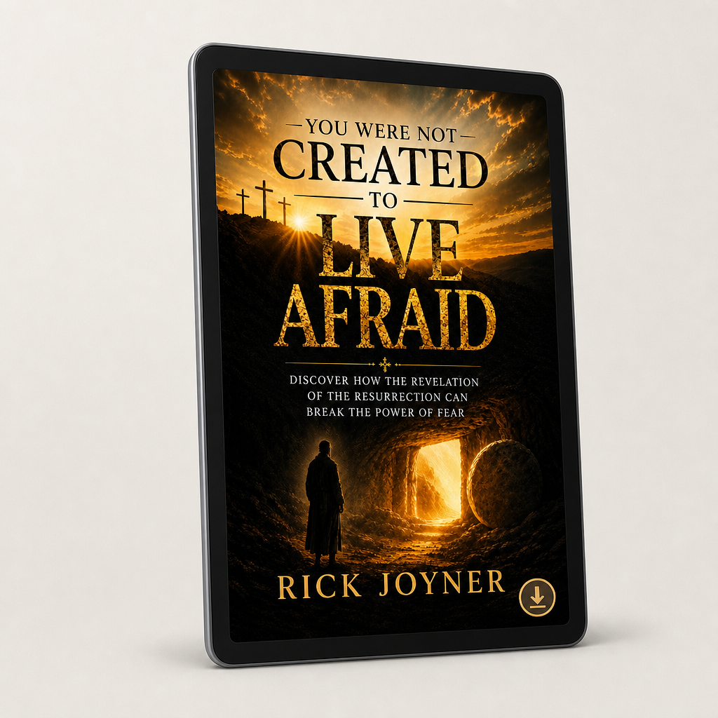 You Were Not Created to Live Afraid — Rick Joyner Christian Digital Book secondary book mockup